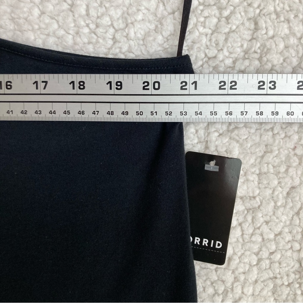NWT Torrid Women's one shoulder sheer mesh sleeve black top, Sz 3X - Picture 10 of 14